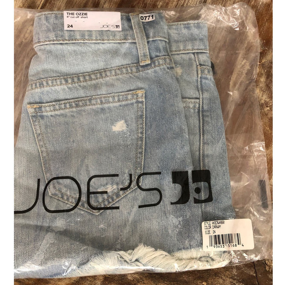 Joe's Jeans The Ozzie Shorts Cut Off Short Distressed Denim Caraway NWT Sz 24 - Picture 5 of 9